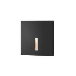 DK1030-BK Светильник встраиваемый в стену, IP 20, LED 3000K, 3 Вт, черный, алюминий