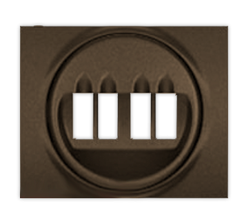 Лицевая панель Legrand Galea Life темная бронза для розетки акустической двойной 771225