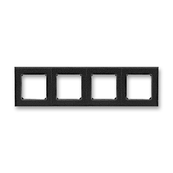 Рамка ABB Levit Антрацит / Дымчатый чёрный 4 поста 2CHH015040A6063 3901H-A05040 63W