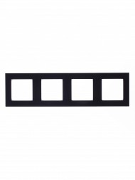 Рамка ABB Levit Антрацит / Дымчатый чёрный 4 поста 2CHH015040A6063 3901H-A05040 63W