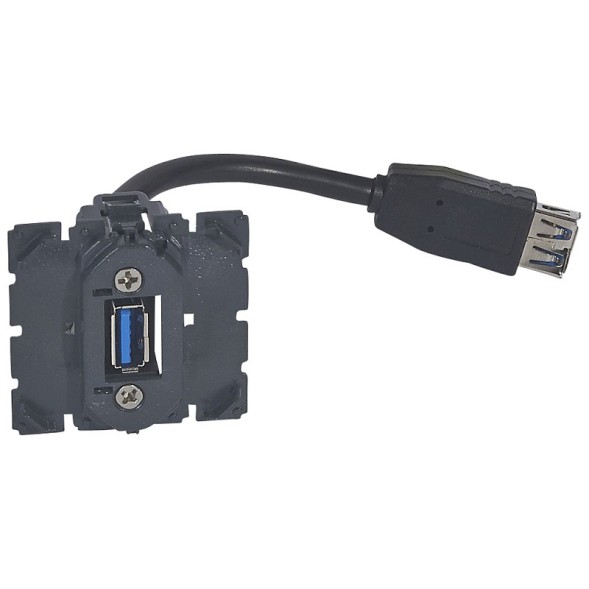 Розетка Legrand Celiane USB укомплектованная кабелем 067372