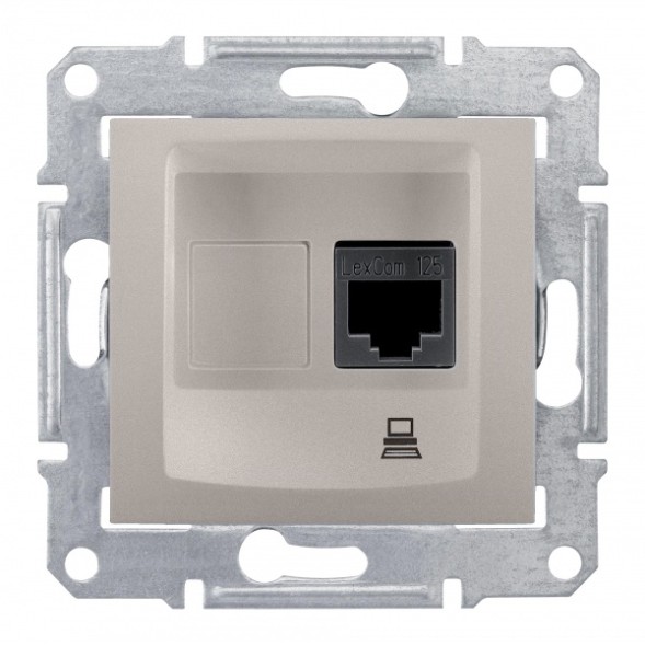 Компьютерная розетка Schneider Electric Sedna кат.5е UTP титан SDN4300168
