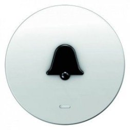 Клавиша Berker R.3 полярная белизна с блеском с прозрачной линзой и выступающим символом &quot;Звонок&quot; 16512089