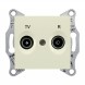 TV\R розетка Schneider Electric Sedna бежевый оконечная SDN3301647