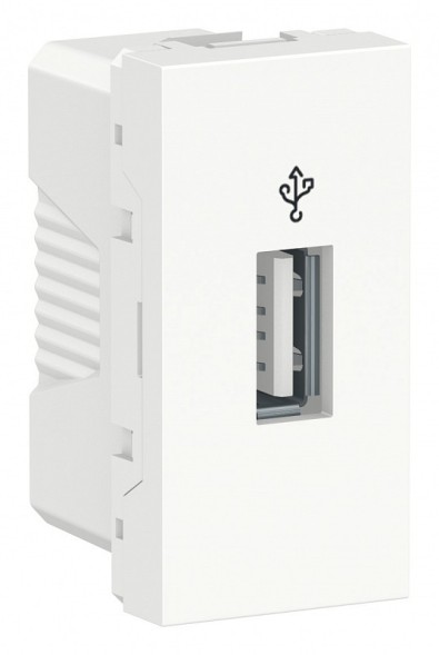 USB-коннектор Schneider Electric Unica Modular Белый 1 Модуль NU342918
