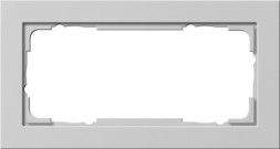 Рамка Gira E2 2 поста без перегородки, серый матовый, пластмасса 100237