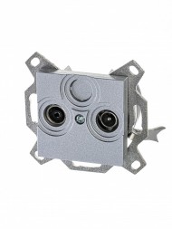 Розетка TV-R ABB Levit серебро проходная 7дБ 2CHH083607A6070 5011H-A03607 70W