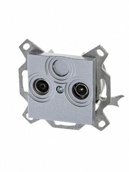 Розетка TV-R ABB Levit серебро проходная 7дБ 2CHH083607A6070 5011H-A03607 70W