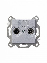 Розетка TV-R ABB Levit серебро проходная 7дБ 2CHH083607A6070 5011H-A03607 70W