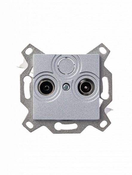 Розетка TV-R ABB Levit серебро проходная 7дБ 2CHH083607A6070 5011H-A03607 70W