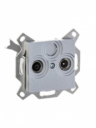 Розетка TV-R ABB Levit серебро проходная 7дБ 2CHH083607A6070 5011H-A03607 70W