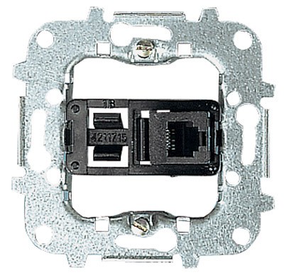 Розетка телекоммуникационная ABB на 4 контакта тип RJ11 2CLA811710A1001 8117.1