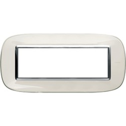 Рамка Bticino Axolute Овал Белая карамель 6 модулей HB4806DB