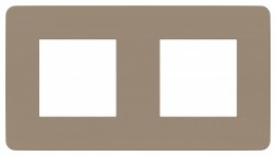 Рамка Schneider Electric Unica Studio Color Песочный / Антрацит 2 поста NU280428