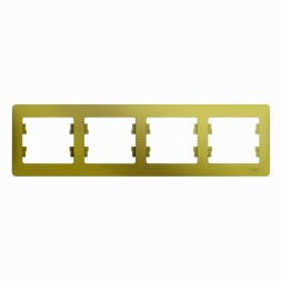 Рамка Schneider Electric Glossa Фисташковый 4 поста горизонтальная GSL001004