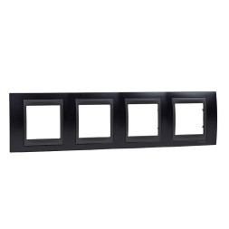 Рамка Schneider Electric Unica Top Грей / Графит 4 поста MGU66.008.297