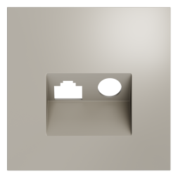 Накладка для розетки TV+RJ45 кат. 6, S70 (кашемир)