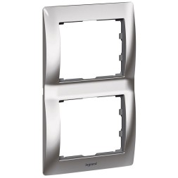 Рамка Legrand Galea Life Хром 2 поста вертикальная 771936