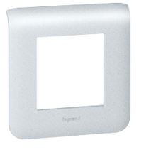 Рамка Legrand Mosaic Алюминий 2-модульная 079302