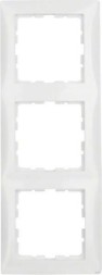 Рамка Berker S.1 Белый с блеском 3 поста вертикальная 10138982
