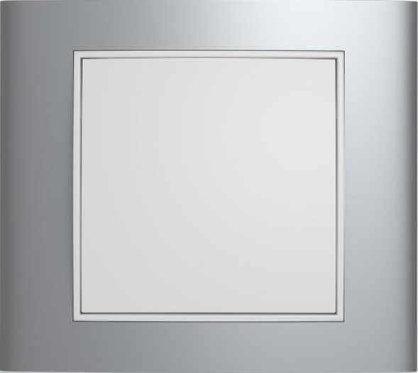 Рамка Berker B.3 Алюминий / Полярная белизна 1 пост 10113904