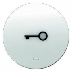 Клавиша Berker R.3 полярная белизна с блеском с прозрачной линзой и выступающим символом &quot;Дверь&quot; 16512069