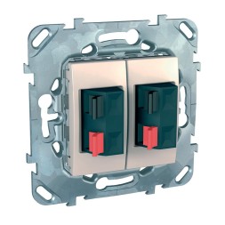 Аудио розетка Schneider Electric Unica бежевый двойная MGU5.8787.25ZD