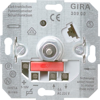 Электронный потенциометер Gira 10V с функцией клавишного выключателя 030900