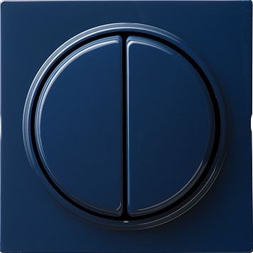 Двухклавишный выключатель Gira S-color Синий с самовозвратом 10А/250В в сборе 012546