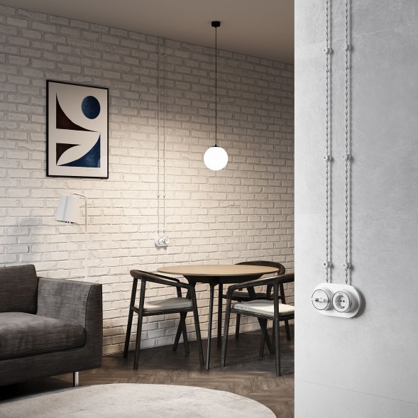 Изоляторы 100 шт белый матовый Vintage Werkel W6433401