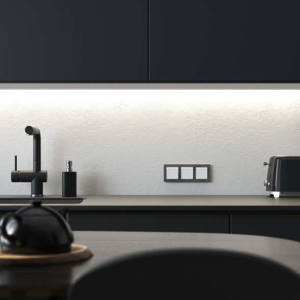 Выключатель одноклавишный (белый акрил) Werkel W1110041