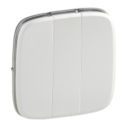 Лицевая панель Legrand Valena ALLURE Жемчуг для выключателя трехклавишного 755039