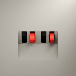 Розетка акустическая встраиваемая VOLTUM S70 4-местная, (кашемир)