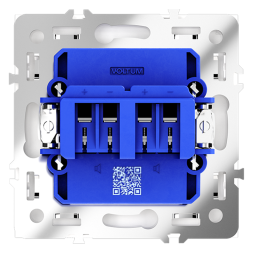 Розетка акустическая встраиваемая VOLTUM S70 4-местная, (кашемир)
