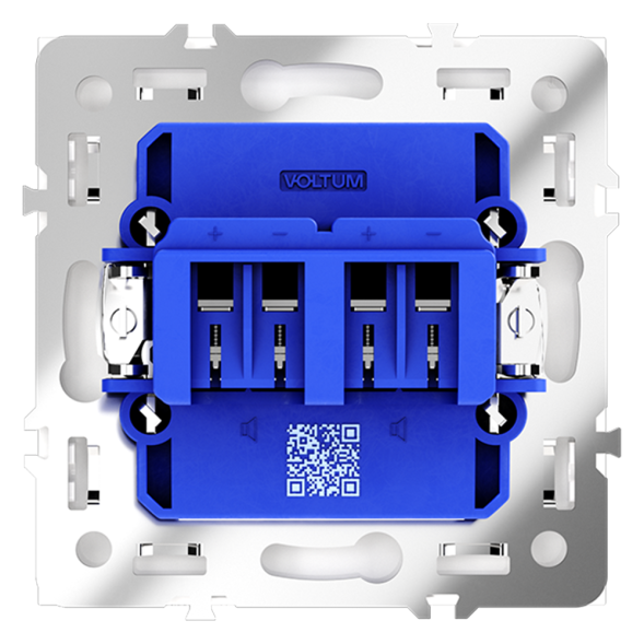 Розетка акустическая встраиваемая VOLTUM S70 4-местная, (кашемир)