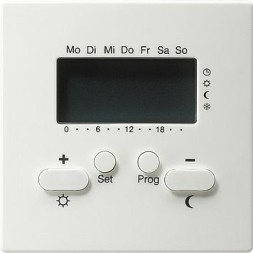 Радиотермостат Gira S-color Белый с таймером 118640