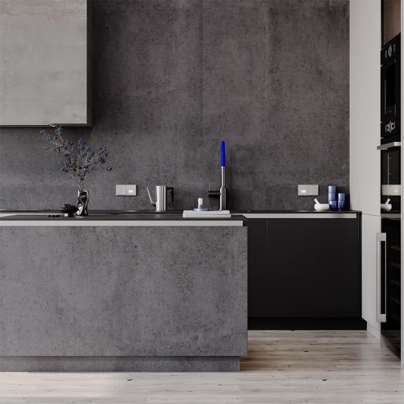 Выключатель встраиваемый VOLTUM S70 одноклавишный 10А, (сталь)