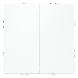 Выключатель встраиваемый VOLTUM S70 двухклавишный 10А, (белый матовый)