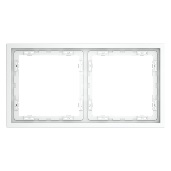 Рамка пластиковая VOLTUM S70 на 2 поста, (белый матовый)