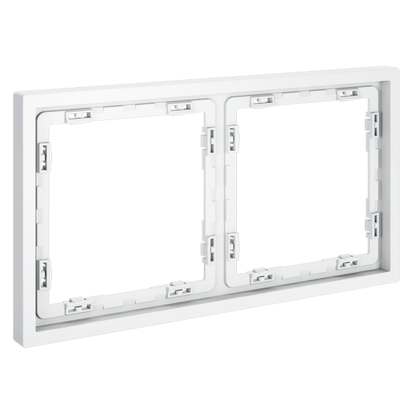Рамка пластиковая VOLTUM S70 на 2 поста, (белый матовый)