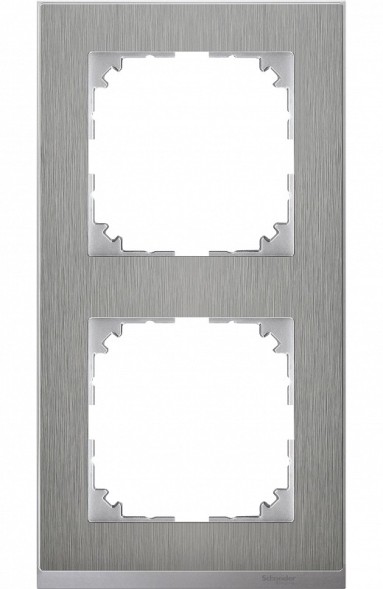 Рамка Merten M-Pure Decor Нержавеющая сталь / Алюминий 2 поста MTN4020-3646
