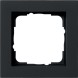 Рамка Gira E2 Черный матовый установочная 1-постовая 021109