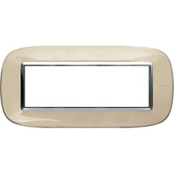 Рамка Bticino Axolute Овал Бежевая карамель 6 модулей HB4806DA