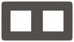 Рамка Schneider Electric Unica Studio Color Дымчато-серый / Антрацит 2 поста NU280422