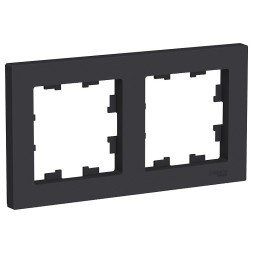 Рамка Schneider Electric Atlasdesign Карбон 2 поста ATN001002