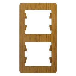 Рамка Schneider Electric Glossa Дерево Дуб 2 поста вертикальная GSL000506