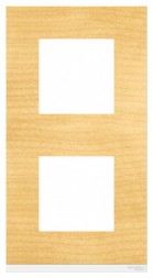 Рамка Schneider Electric Unica Pure Клен / Белый 2 поста вертикальная NU6004V83