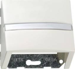 Накладка Gira S-color Белый с опорной пластиной для розеток средств связи 087040