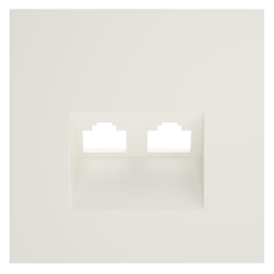 Накладка для розетки компьютерной двойной RJ45+RJ45 кат.6, S70 (хлопок)