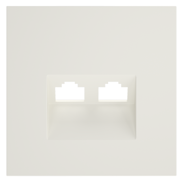 Накладка для розетки компьютерной двойной RJ45+RJ45 кат.6, S70 (хлопок)